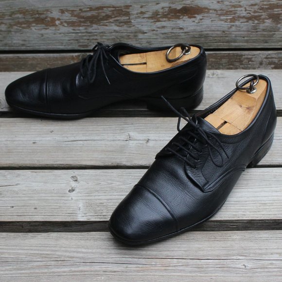 Ferragamo Black Sheepskin Derby, Made in Italy - Picture 15 of 15